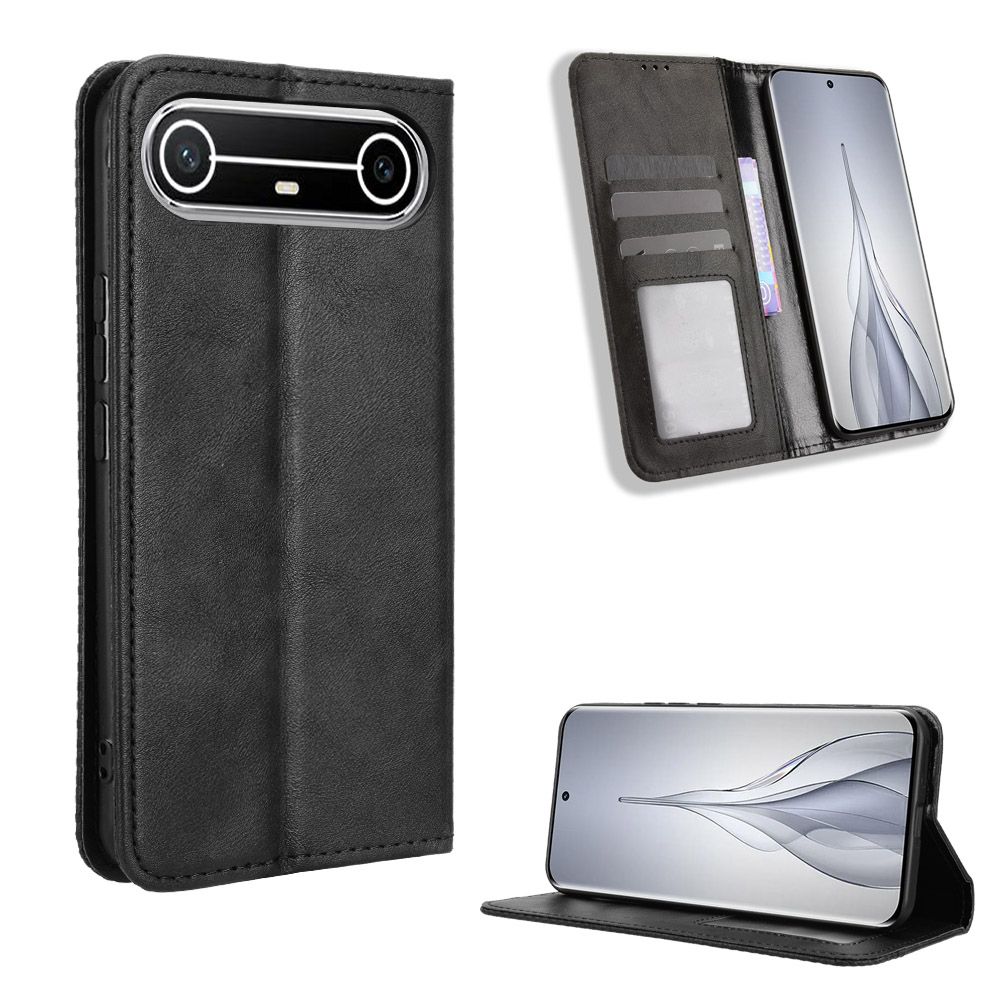 Flip Cover for Tecno spark SLIM 6.78'' Case Leather Magnetic Flip Folio Stand Phone Cover with Card Holder