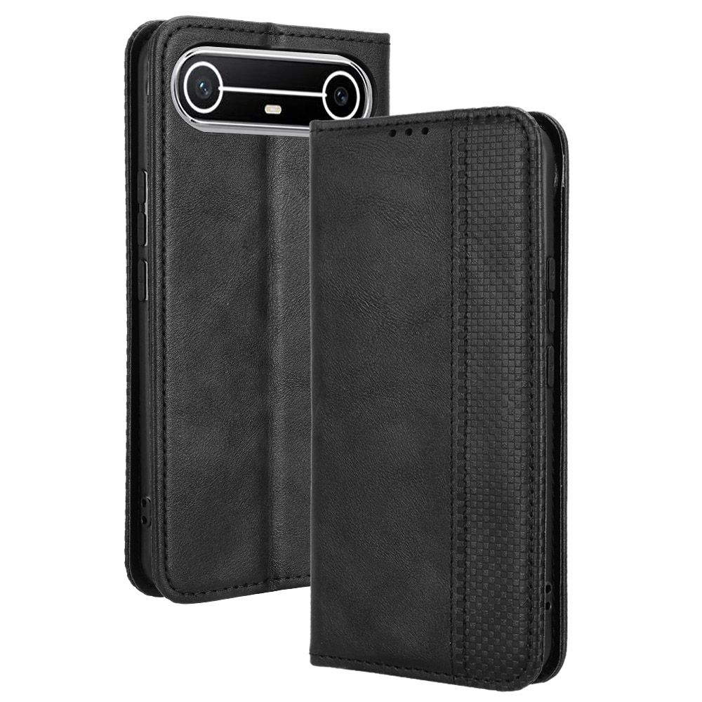 Flip Cover for Tecno spark SLIM 6.78'' Case Leather Magnetic Flip Folio Stand Phone Cover with Card Holder