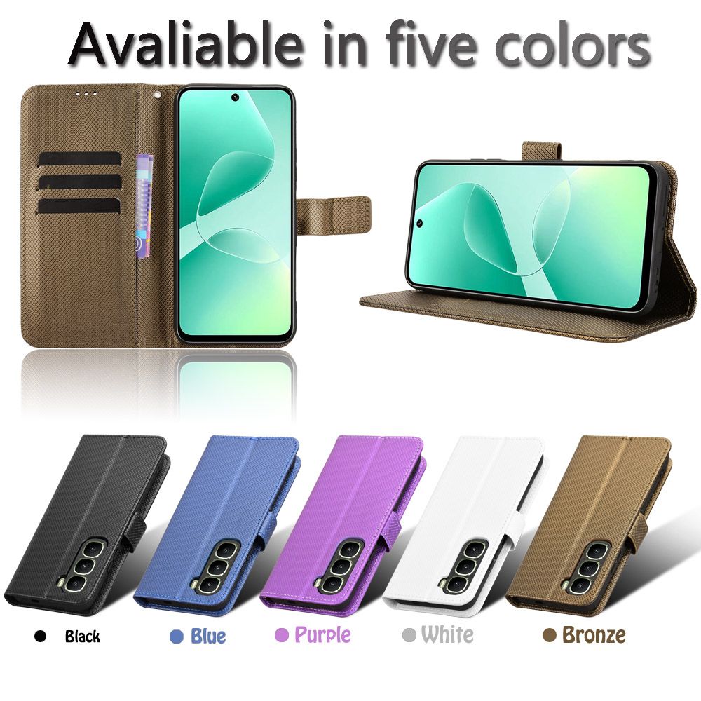 Wallet Flip Cover For Infinix Hot 60i 4G"6.7-inch Leather PU Phone Case Shockproof Durable Retro Case
