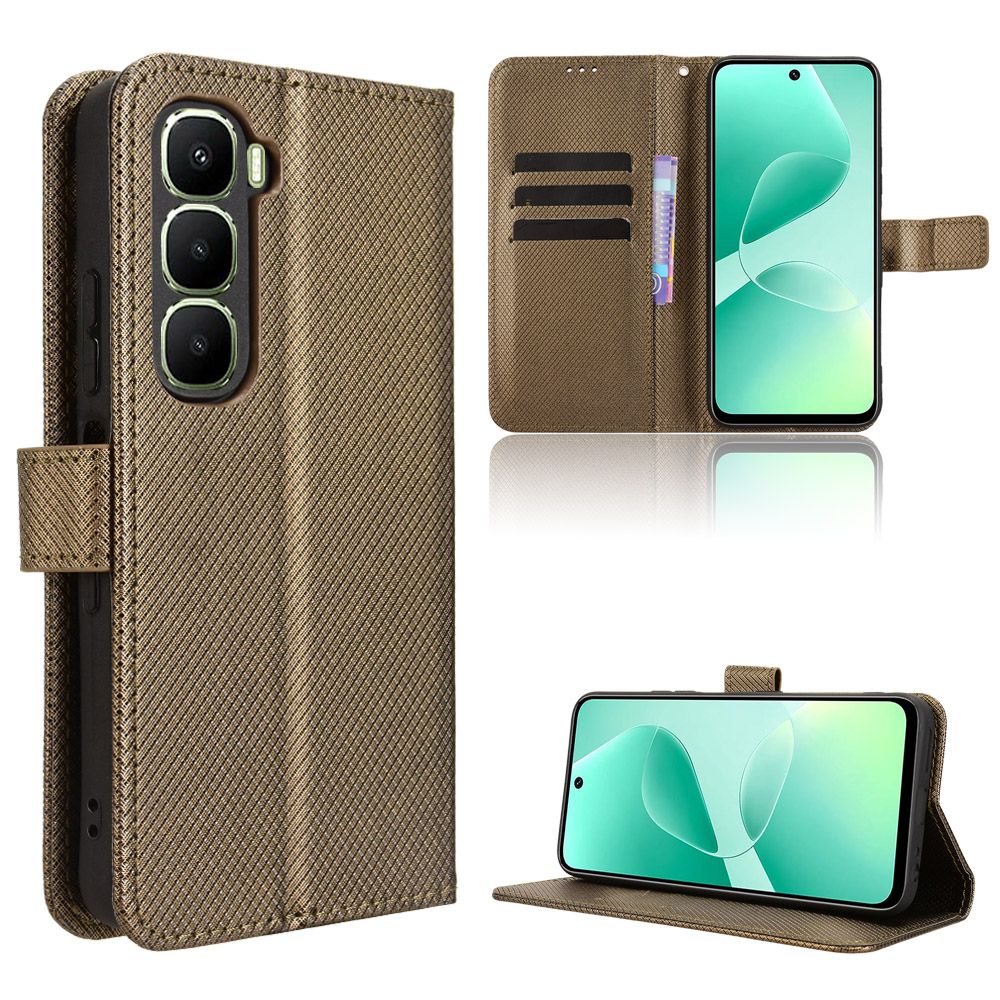 Wallet Flip Cover For Infinix Hot 60i 4G"6.7-inch Leather PU Phone Case Shockproof Durable Retro Case