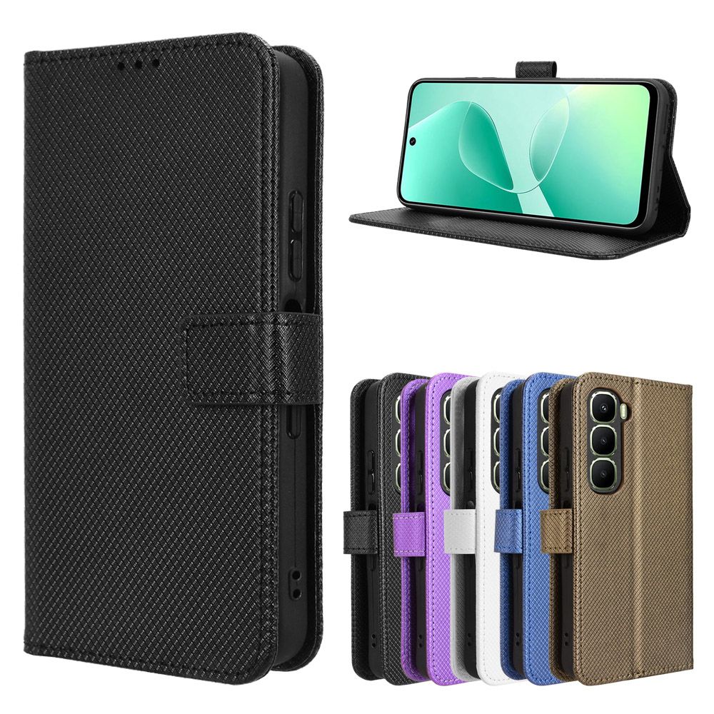 Wallet Flip Cover For Infinix Hot 60i 4G"6.7-inch Leather PU Phone Case Shockproof Durable Retro Case