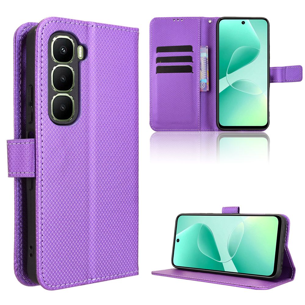 Wallet Flip Cover For Infinix Hot 60i 4G"6.7-inch Leather PU Phone Case Shockproof Durable Retro Case