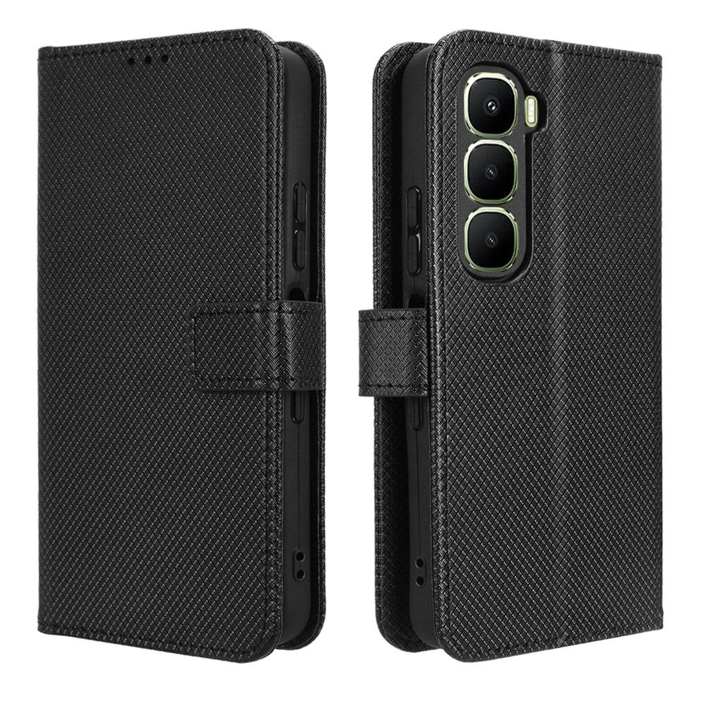 Wallet Flip Cover For Infinix Hot 60i 4G"6.7-inch Leather PU Phone Case Shockproof Durable Retro Case