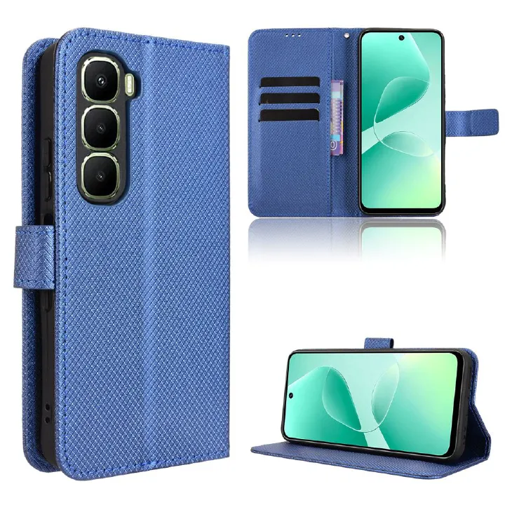 Wallet Flip Cover For Infinix Hot 60i 4G"6.7-inch Leather PU Phone Case Shockproof Durable Retro Case
