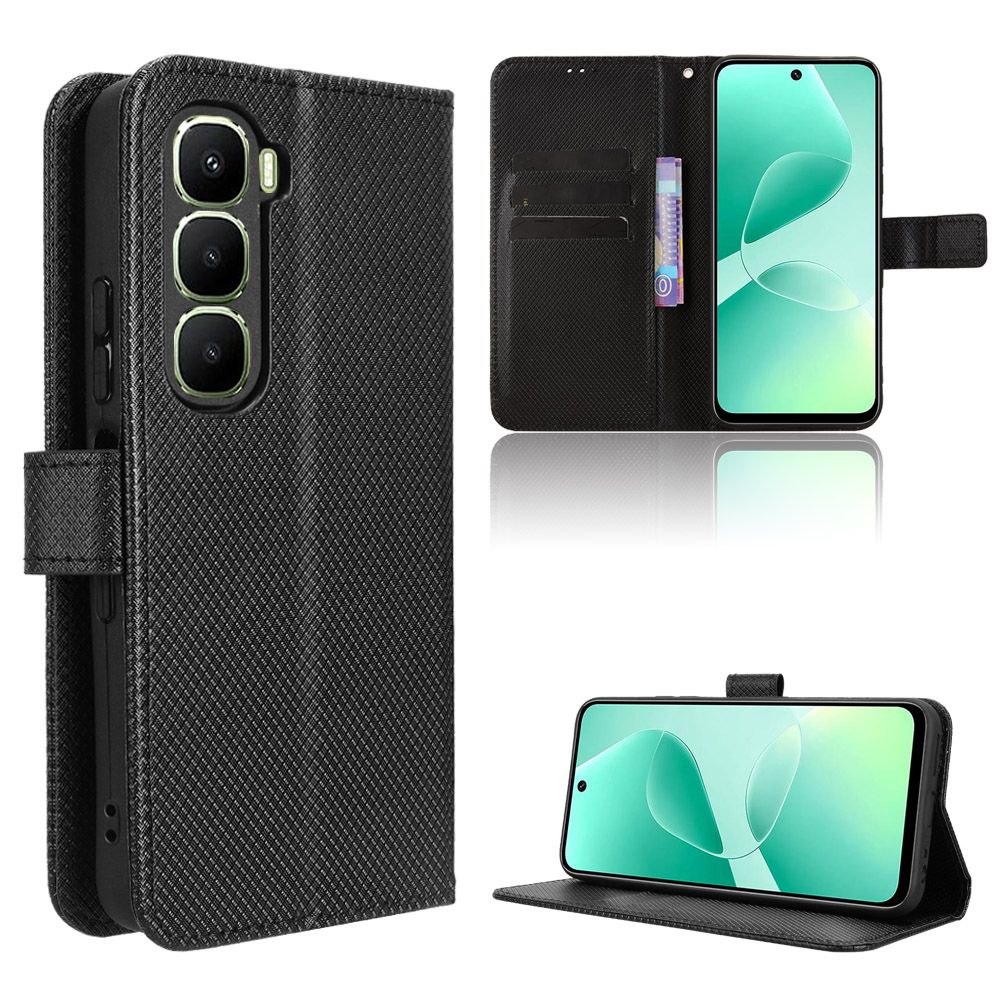 Wallet Flip Cover For Infinix Hot 60i 4G"6.7-inch Leather PU Phone Case Shockproof Durable Retro Case
