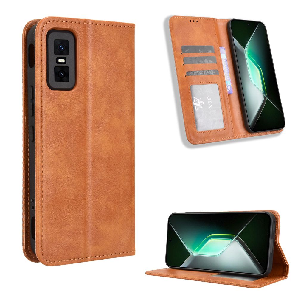 Wallet Flip Cover For Infinix GT 30 Pro Leather PU Phone Case Shockproof Durable Retro Case