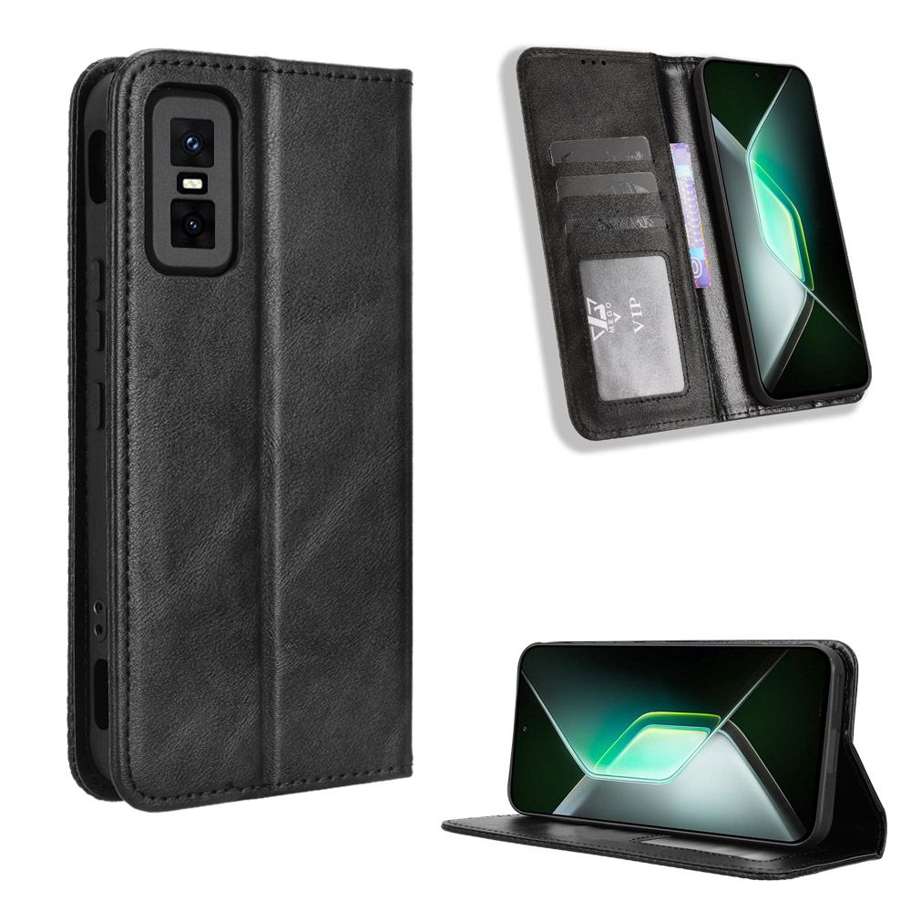 Wallet Flip Cover For Infinix GT 30 Pro Leather PU Phone Case Shockproof Durable Retro Case