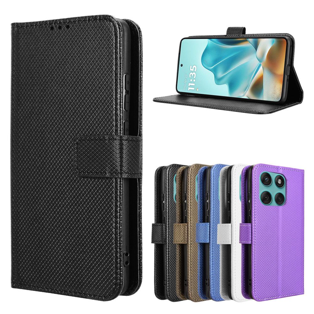 Flip Cover for Motorola Edge 60 Fusion Case Leather Magnetic Flip Folio Stand Phone Cover with Card Holder