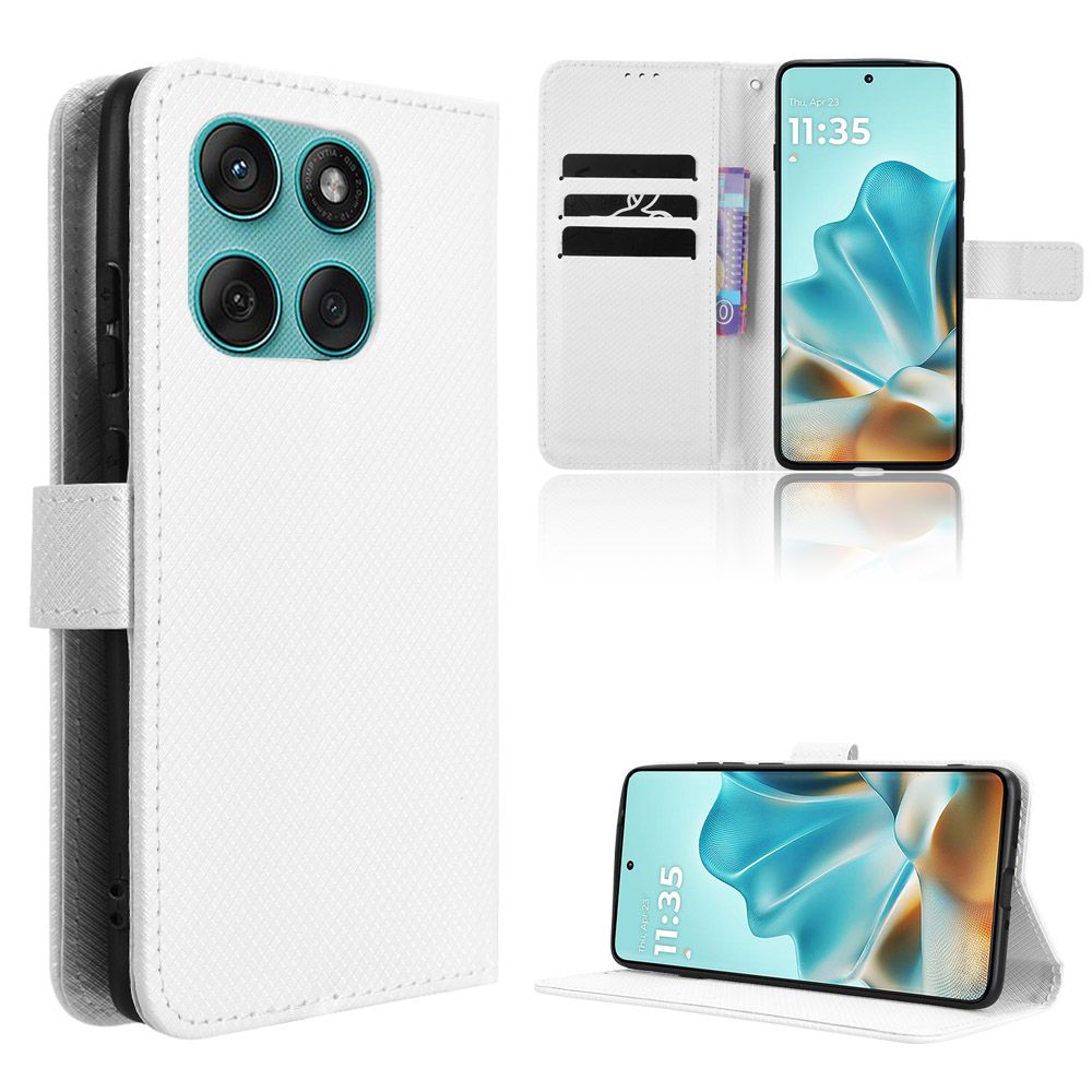 Flip Cover for Motorola Edge 60 Fusion Case Leather Magnetic Flip Folio Stand Phone Cover with Card Holder