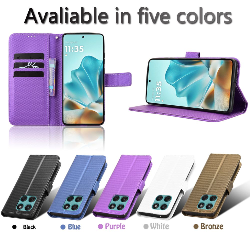 Flip Cover for Motorola Edge 60 Fusion Case Leather Magnetic Flip Folio Stand Phone Cover with Card Holder