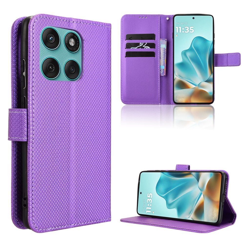 Flip Cover for Motorola Edge 60 Fusion Case Leather Magnetic Flip Folio Stand Phone Cover with Card Holder