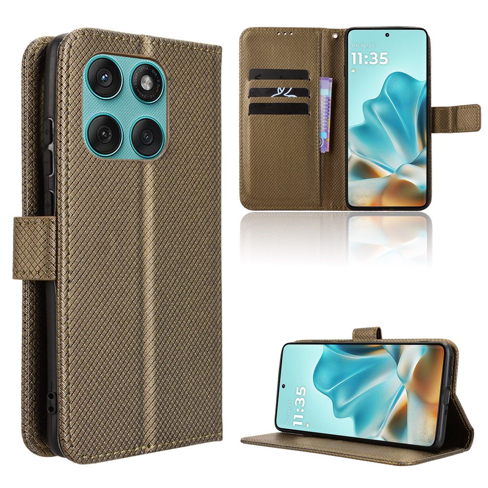 Flip Cover for Motorola Edge 60 Fusion Case Leather Magnetic Flip Folio Stand Phone Cover with Card Holder