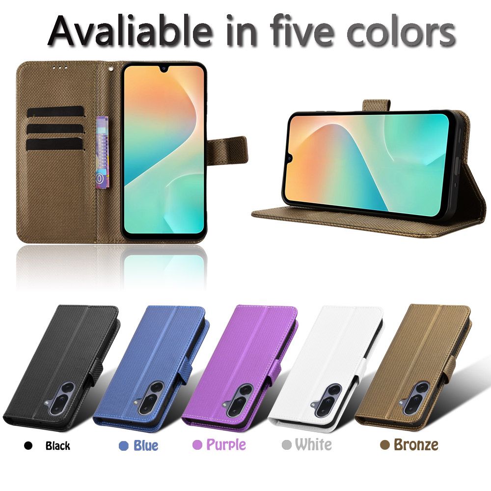 Flip Cover for Samsung Galaxy M36 5G Case Leather Magnetic Flip Folio Stand Phone Cover with Card Holder