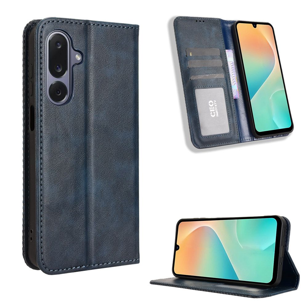 Flip Cover for Samsung Galaxy M36 5G Case Leather Magnetic Flip Folio Stand Phone Cover with Card Holder