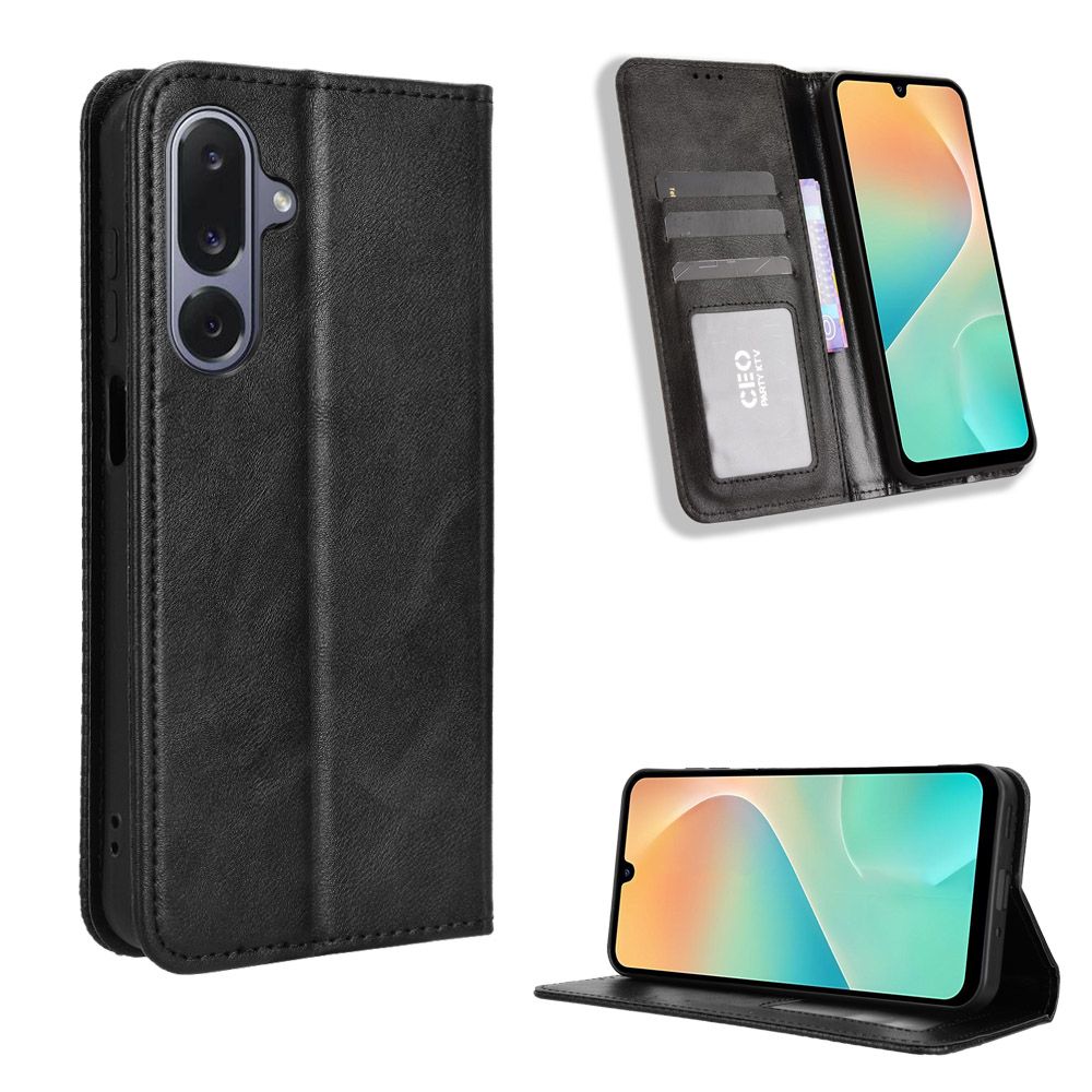 Flip Cover for Samsung Galaxy M36 5G Case Leather Magnetic Flip Folio Stand Phone Cover with Card Holder