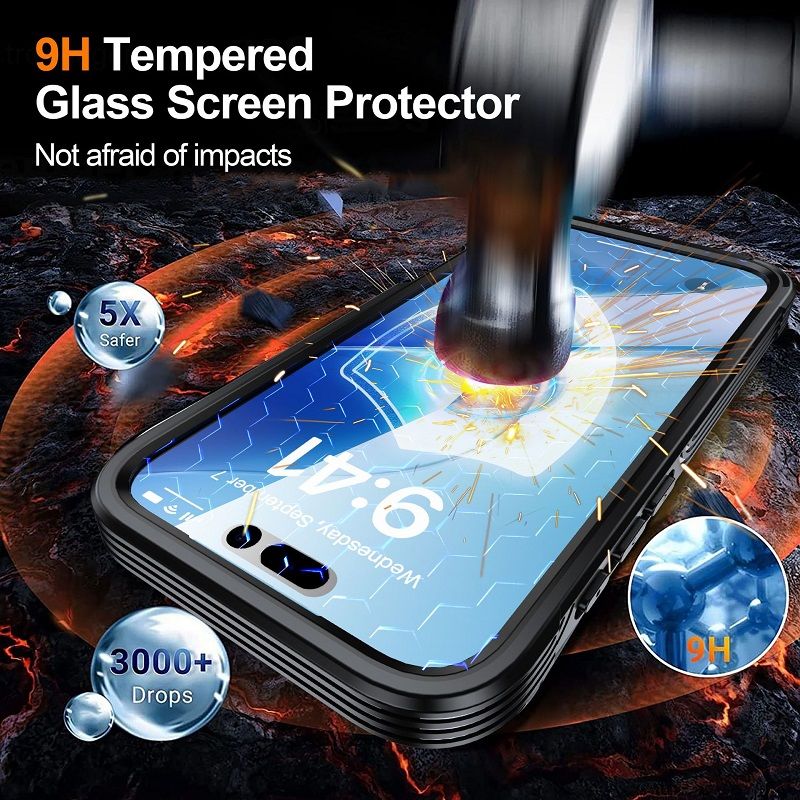 360 Full Cover Transparent With Magnetic Case for iPhone 17 Pro Max 17 PRO 17 Air Compatible With MagSafe Shockproof Screen Protector Phone Cover Case