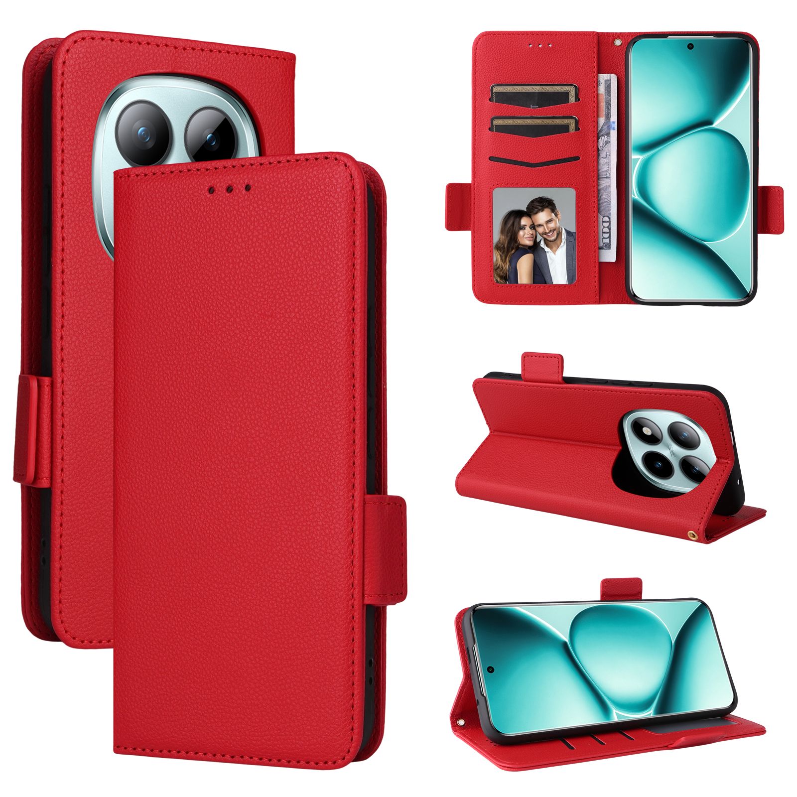 Leather Flip Cover for Xiaomi Redmi Note 15 Pro 4G,6.77'' Leather PU Phone Case Shockproof Durable Retro Wallet Case