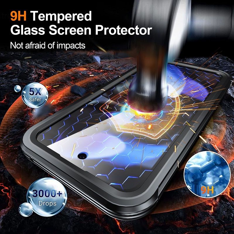 360 Full Cover Transparent With Magnetic Case for Google Pixel 9a 5G Compatible With MagSafe Shockproof Screen Protector Phone Cover Case