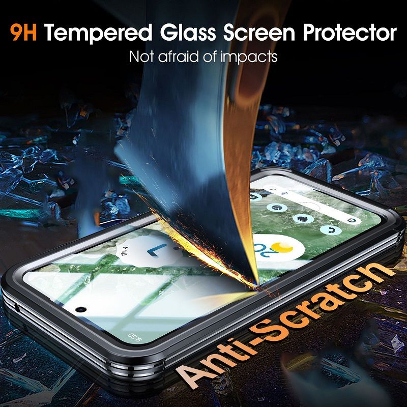 360 Full Cover Transparent With Magnetic Case for Google Pixel 9 Pro XL, 9 Pro, 9 Compatible With MagSafe Shockproof Screen Protector Phone Cover Case