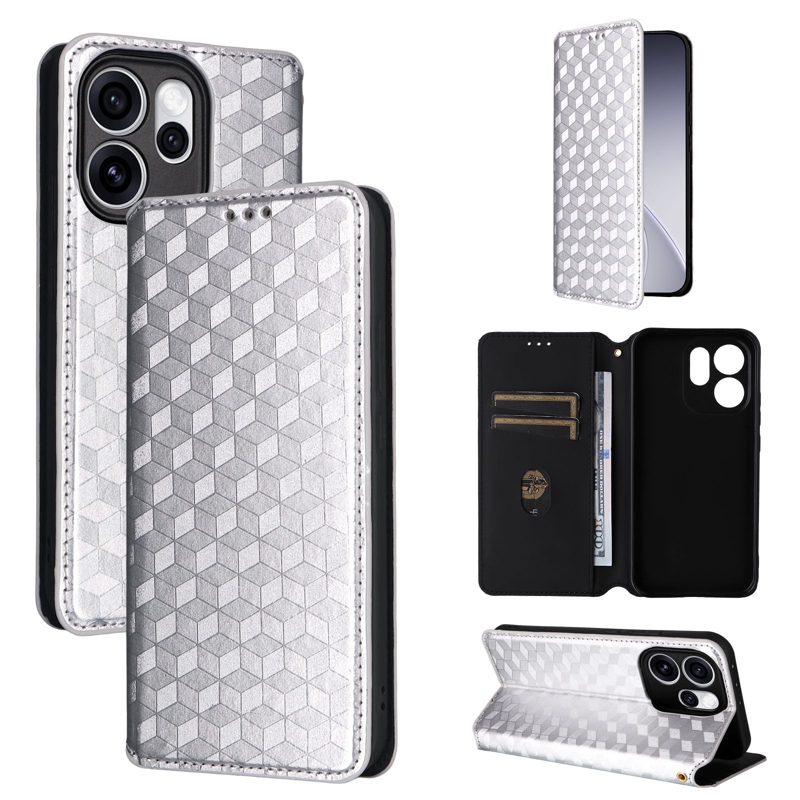 Leather Flip Cover for OPPO Reno15 Pro / Reno 15 Pro Leather PU Phone Case Shockproof Durable Retro Wallet Case