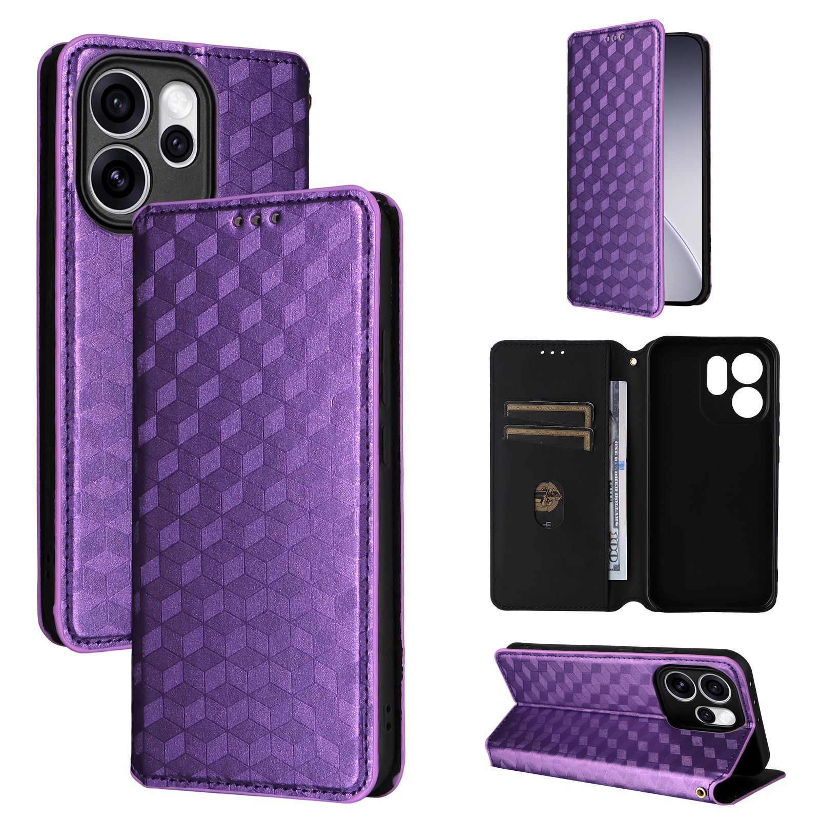 Leather Flip Cover for OPPO Reno15 Pro / Reno 15 Pro Leather PU Phone Case Shockproof Durable Retro Wallet Case