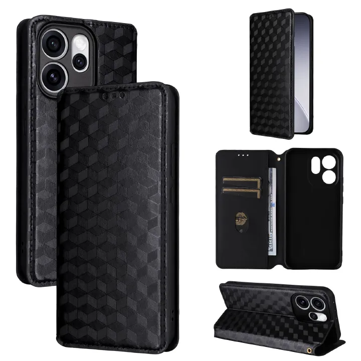 Leather Flip Cover for OPPO Reno15 Pro / Reno 15 Pro Leather PU Phone Case Shockproof Durable Retro Wallet Case