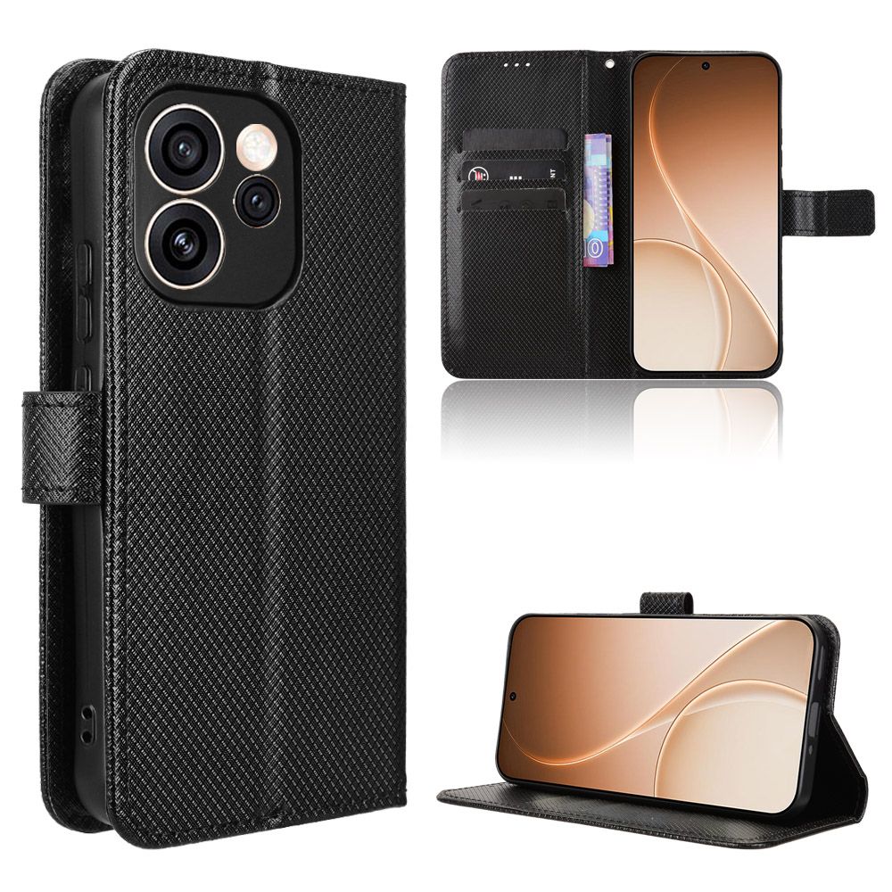 Leather Flip Cover for OPPO Reno15 Pro / Reno 15 Pro Leather PU Phone Case Shockproof Durable Retro Wallet Case