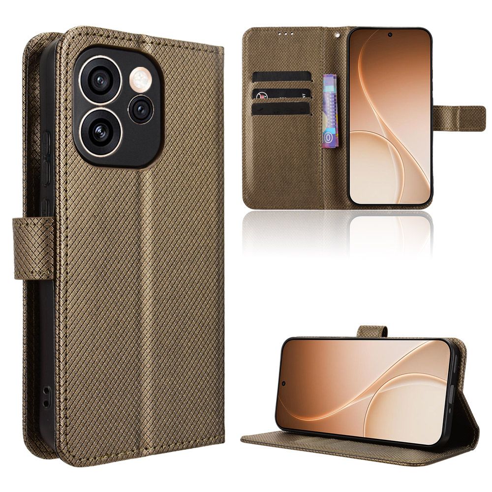 Leather Flip Cover for OPPO Reno15 Pro / Reno 15 Pro Leather PU Phone Case Shockproof Durable Retro Wallet Case