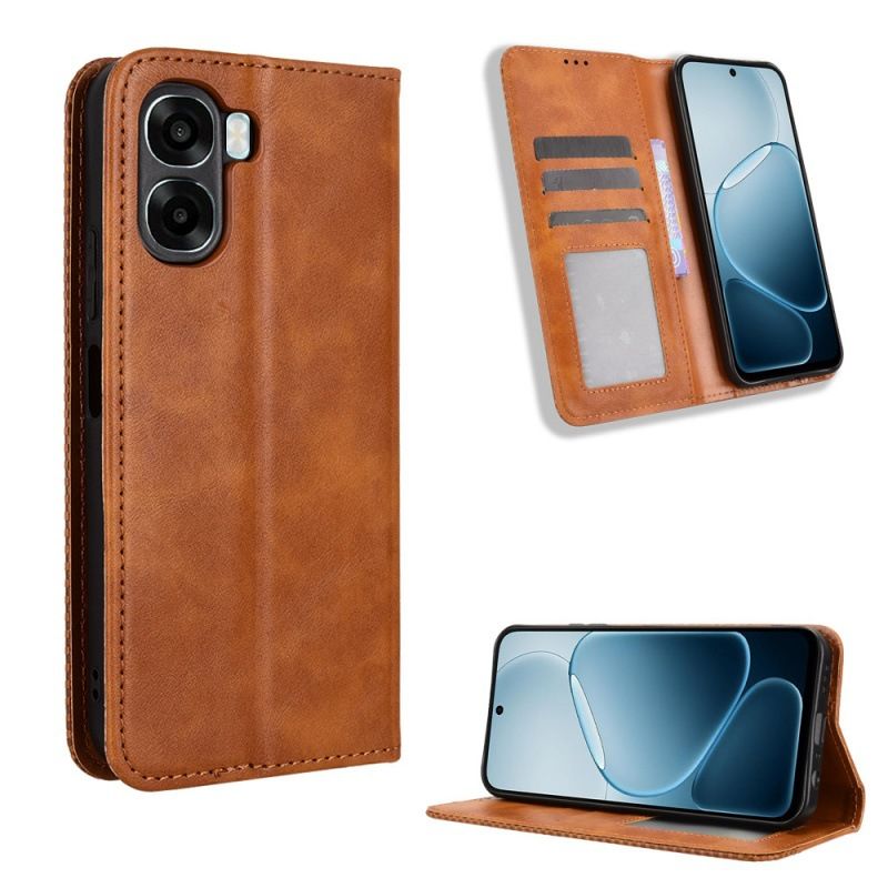 Wallet Flip Cover For OPPO A6X 4G Leather PU Phone Case Shockproof Durable Retro Case
