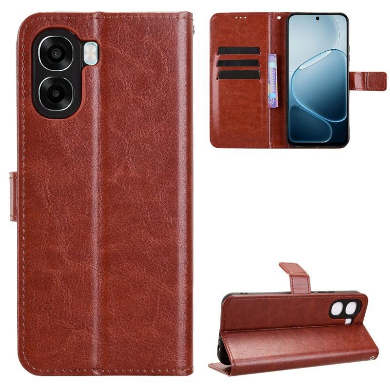 Wallet Flip Cover For OPPO A6X 4G Leather PU Phone Case Shockproof Durable Retro Case