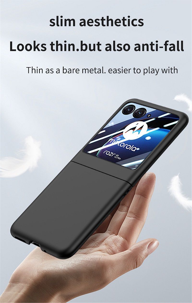 Slim Plastic Case With Screen Protector Shell-membrane Integration Protective Case Cover for Motorola Razr 40 Ultra 60 Ultra 50 Ultra Case Cover