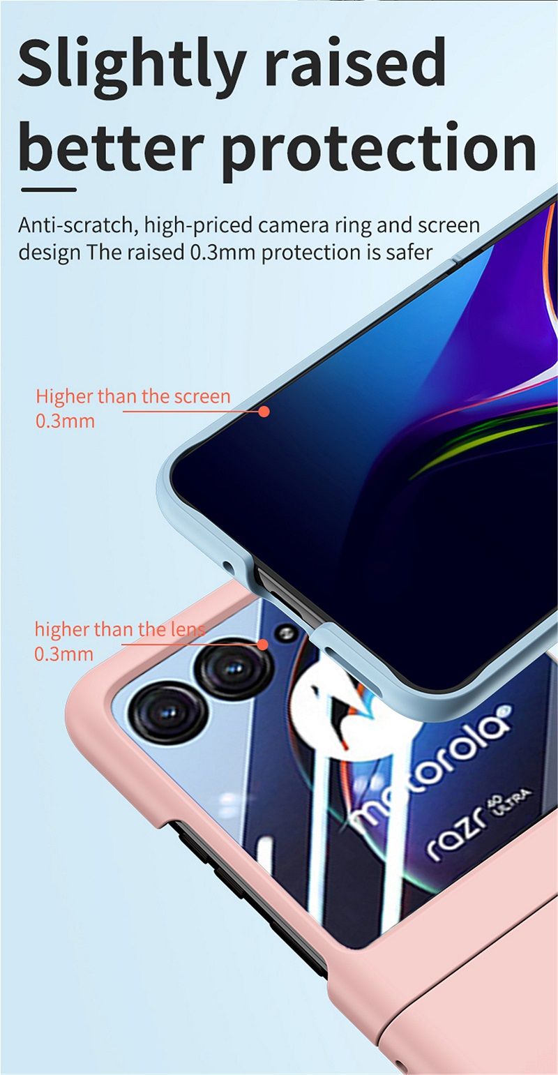 Slim Plastic Case With Screen Protector Shell-membrane Integration Protective Case Cover for Motorola Razr 40 Ultra 60 Ultra 50 Ultra Case Cover