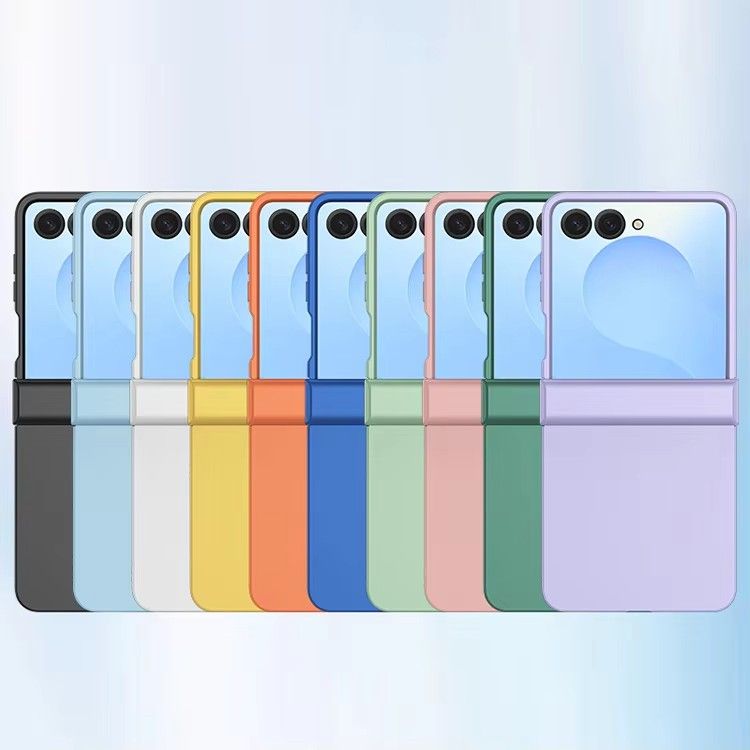 Luxury PC Hard Protection Case for Samsung Galaxy Z Flip 7 6 5 4 3 Pure Color Back Cover Mobile Phone Case (Note: select the model)