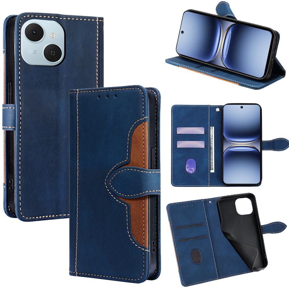 Flip Cover for Tecno Pop 10 Pro/Tecno Spark 40C PU Leather Phone Case Full-Body Protection Shockproof [RFID Blocking] Wallet Cover