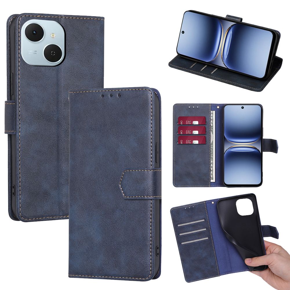 Flip Cover for Tecno Pop 10 Pro/Tecno Spark 40C PU Leather Phone Case Full-Body Protection Shockproof [RFID Blocking] Wallet Cover