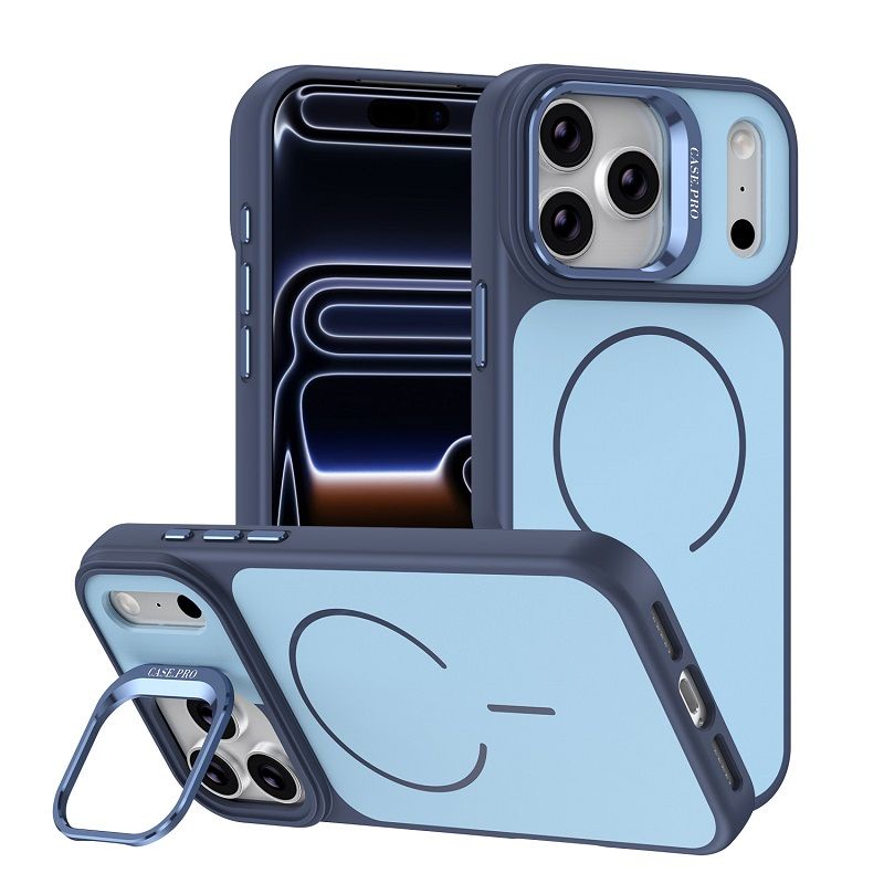 Metal Lens Support Frosted Matte Phone Case for iPhone 17 Pro Max 17 Air 17 Pro 16 Pro 16e 16 Plus 15 14 13 12 Pro Max Strong Magnetic Shock Resistant Protective Cover