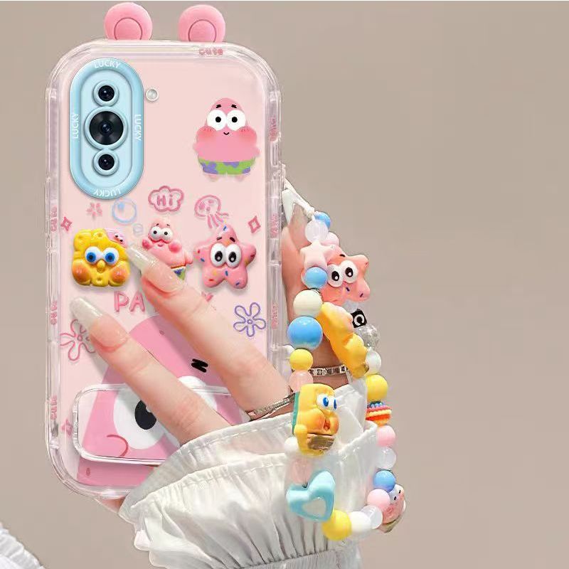 Phone Case for Huawei Nova 10 Fashion Bracelet Cartoon Bracket Anti Fall Protective Cover