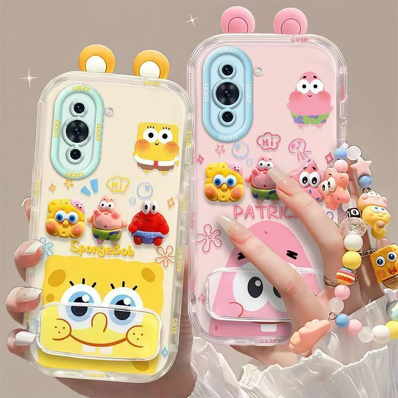 Phone Case for Huawei Nova 10 Fashion Bracelet Cartoon Bracket Anti Fall Protective Cover