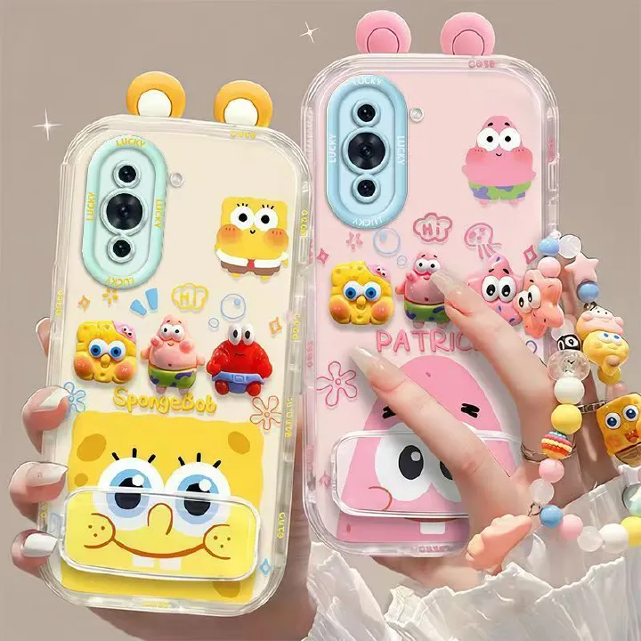 Phone Case for Huawei Nova 10 Fashion Bracelet Cartoon Bracket Anti Fall Protective Cover