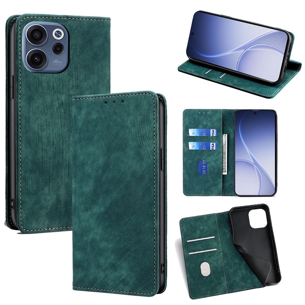 Leather Phone Case Flip Cover for OPPO Reno 15F 5G 6.57" inch [RFID Blocking] Magnetic PU Leather Stand Holder Shockproof Protection Case
