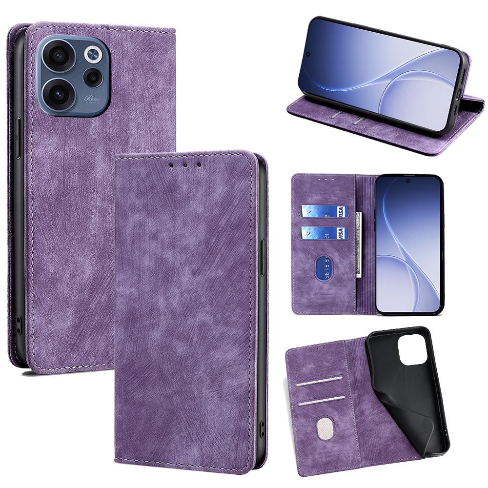 Leather Phone Case Flip Cover for OPPO Reno 15F 5G 6.57" inch [RFID Blocking] Magnetic PU Leather Stand Holder Shockproof Protection Case