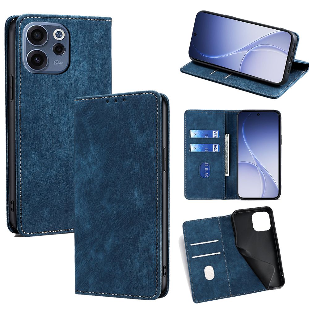 Leather Phone Case Flip Cover for OPPO Reno 15F 5G 6.57" inch [RFID Blocking] Magnetic PU Leather Stand Holder Shockproof Protection Case
