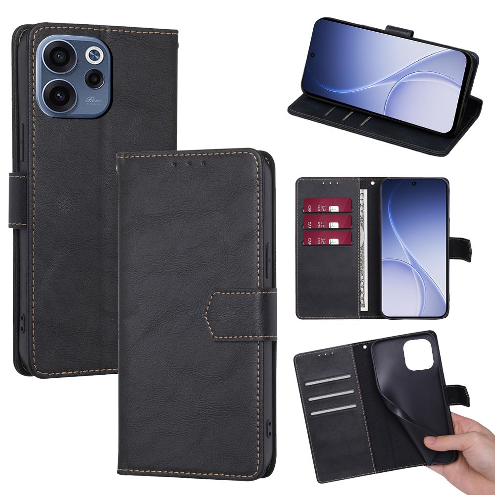 Leather Phone Case Flip Cover for OPPO Reno 15F 5G 6.57" inch [RFID Blocking] Magnetic PU Leather Stand Holder Shockproof Protection Case