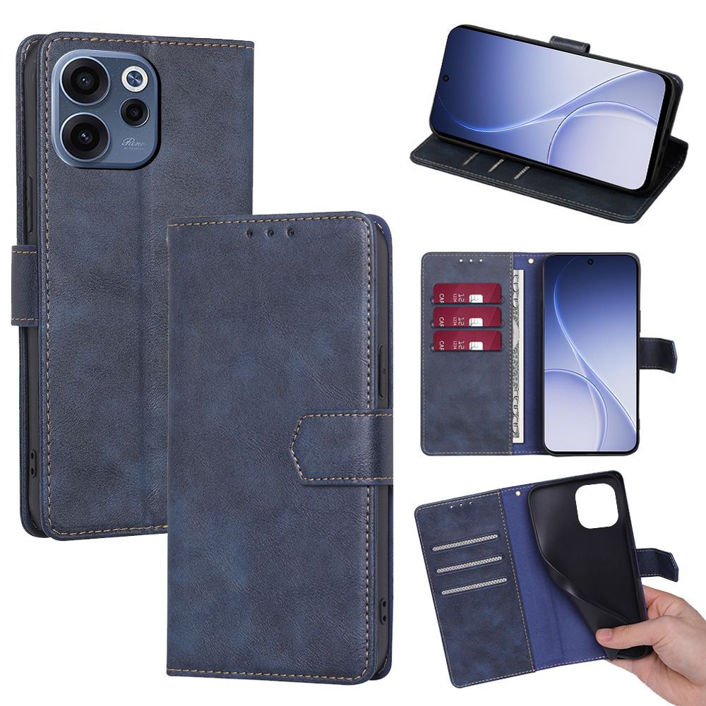 Leather Phone Case Flip Cover for OPPO Reno 15F 5G 6.57" inch [RFID Blocking] Magnetic PU Leather Stand Holder Shockproof Protection Case
