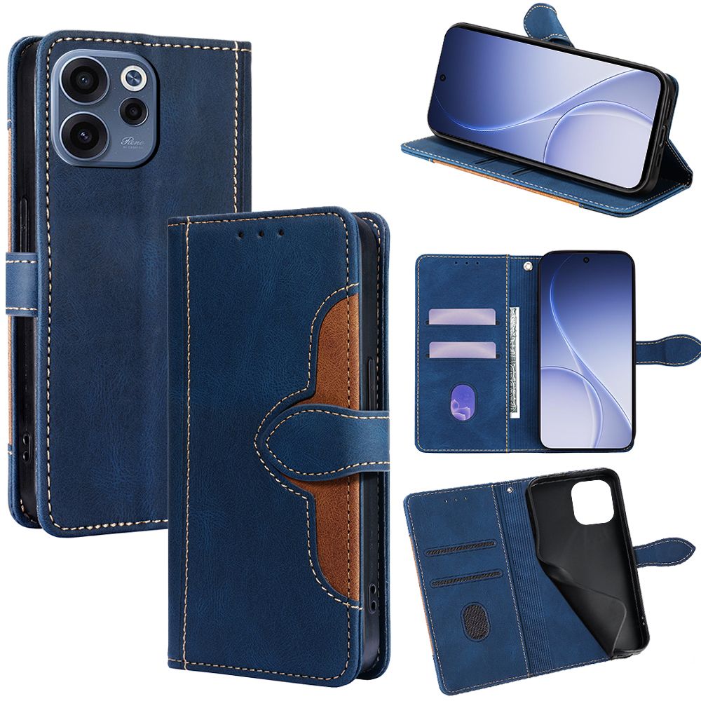 Leather Phone Case Flip Cover for OPPO Reno 15F 5G 6.57" inch [RFID Blocking] Magnetic PU Leather Stand Holder Shockproof Protection Case