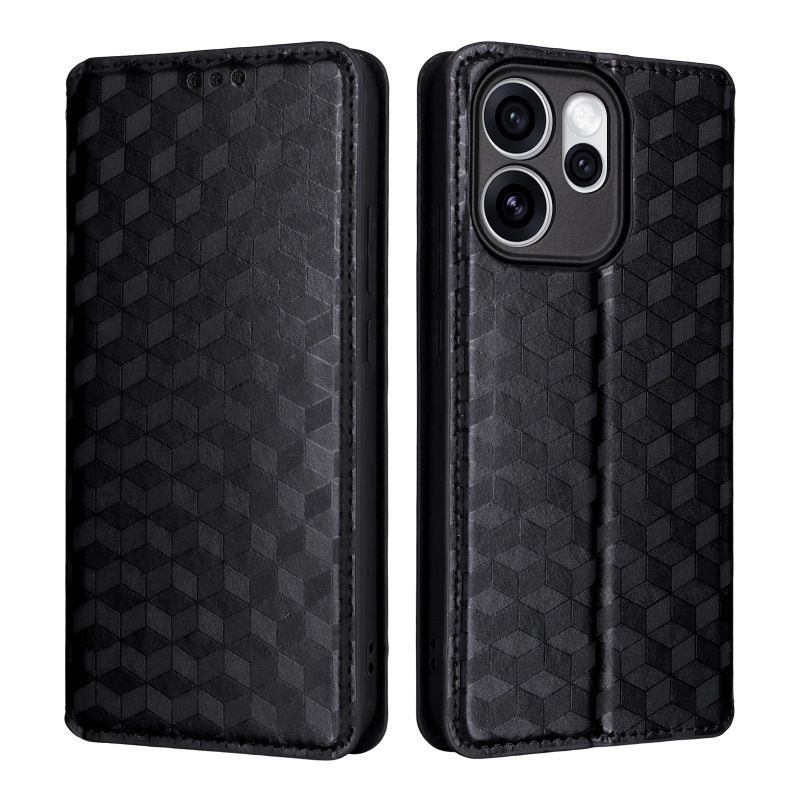 Leather Phone Case Flip Cover for OPPO Reno 15F 5G 6.57" inch [RFID Blocking] Magnetic PU Leather Stand Holder Shockproof Protection Case
