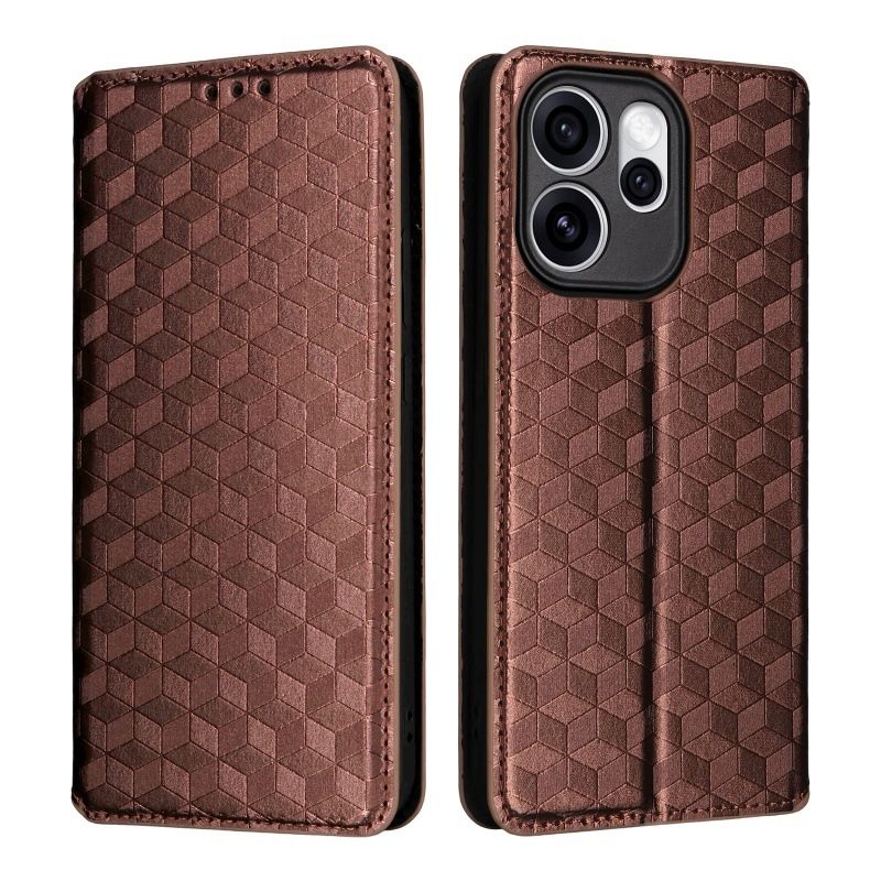 Leather Phone Case Flip Cover for OPPO Reno 15F 5G 6.57" inch [RFID Blocking] Magnetic PU Leather Stand Holder Shockproof Protection Case