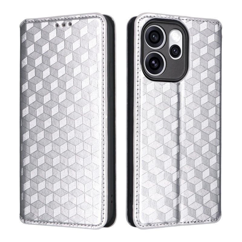 Leather Phone Case Flip Cover for OPPO Reno 15F 5G 6.57" inch [RFID Blocking] Magnetic PU Leather Stand Holder Shockproof Protection Case