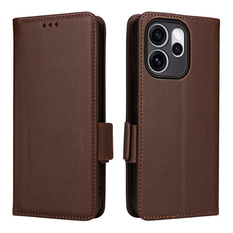 Leather Phone Case Flip Cover for OPPO Reno 15F 5G 6.57" inch [RFID Blocking] Magnetic PU Leather Stand Holder Shockproof Protection Case