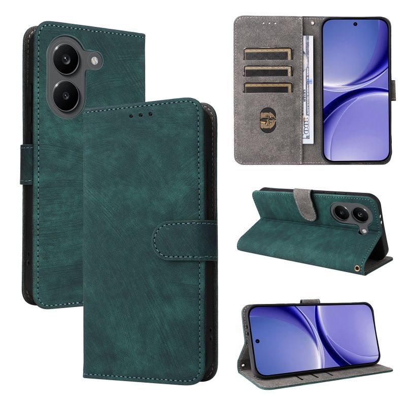 Flip Cover for Xiaomi Poco X8 Pro/Redmi Turbo 5 PU Leather Phone Case Full-Body Protection Shockproof [RFID Blocking] Wallet Cover With Hand Strap